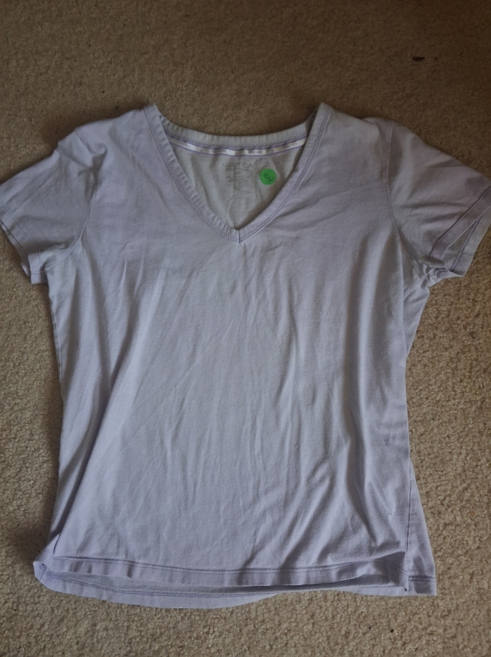Nautica Light Lavender V-Neck Tee